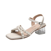 Women's Chunky Fairy Style Pearl Grace With Heels
